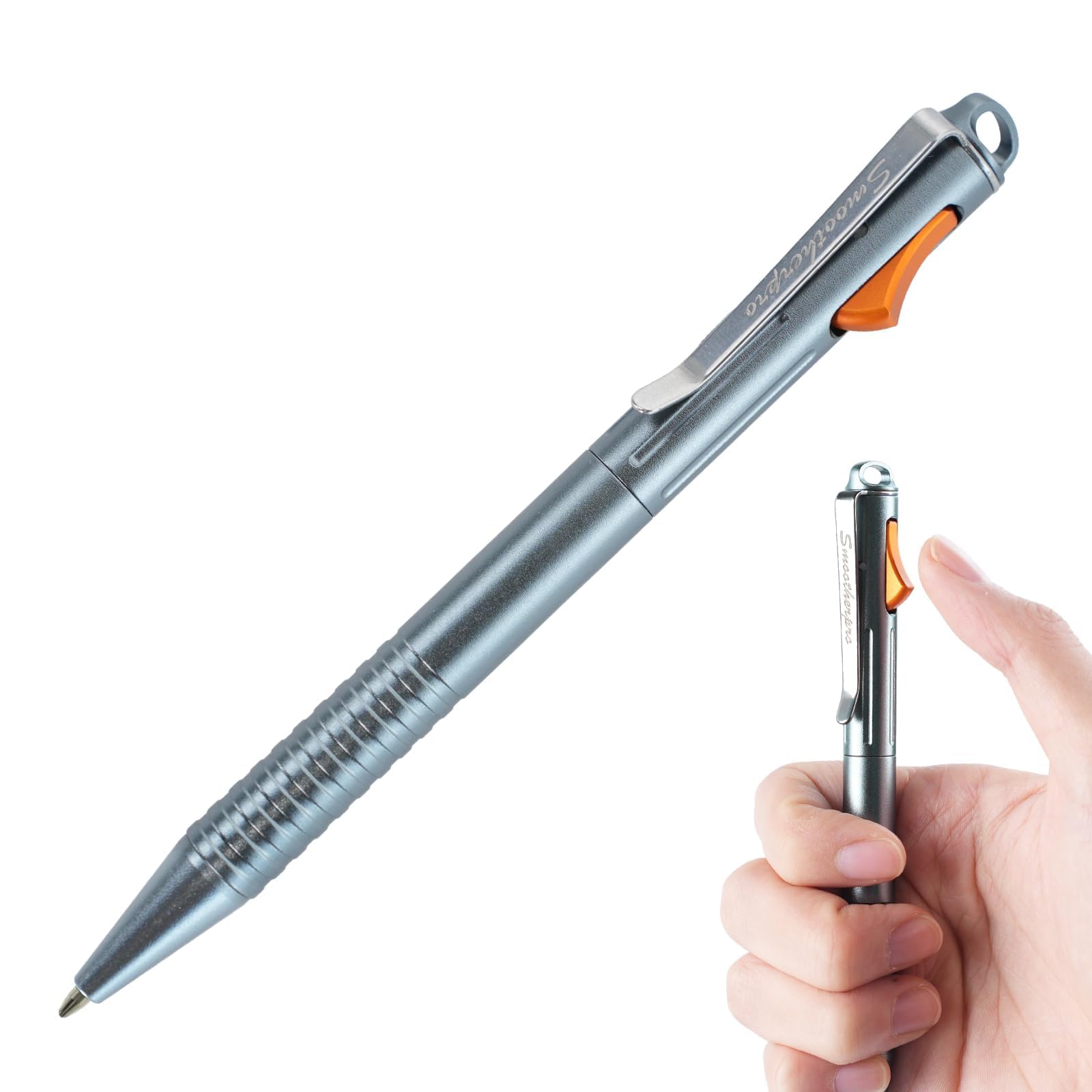 SMOOTHERPRO Fidget Pen Compatible with Parker Refills Grey Retractable Pen