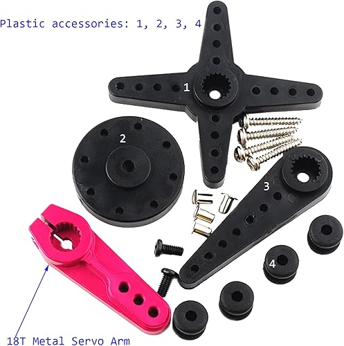 Miniatura 6 de 330.7 lbs DS51150 Digital RC Servo Full Metal Gear 270 grados 12V impermeable IP66 con brazo servo 18T para Baja Car 15 RC Car