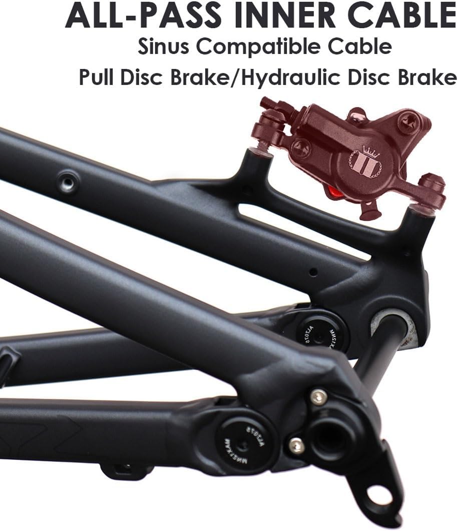 Aluminum Alloy Suspension Frame 20er Soft Tail Mountain Bike Frame 255mm DH/XC/AM Bike Frame Boost Thru Axle 148mm Disc Brake(Green)