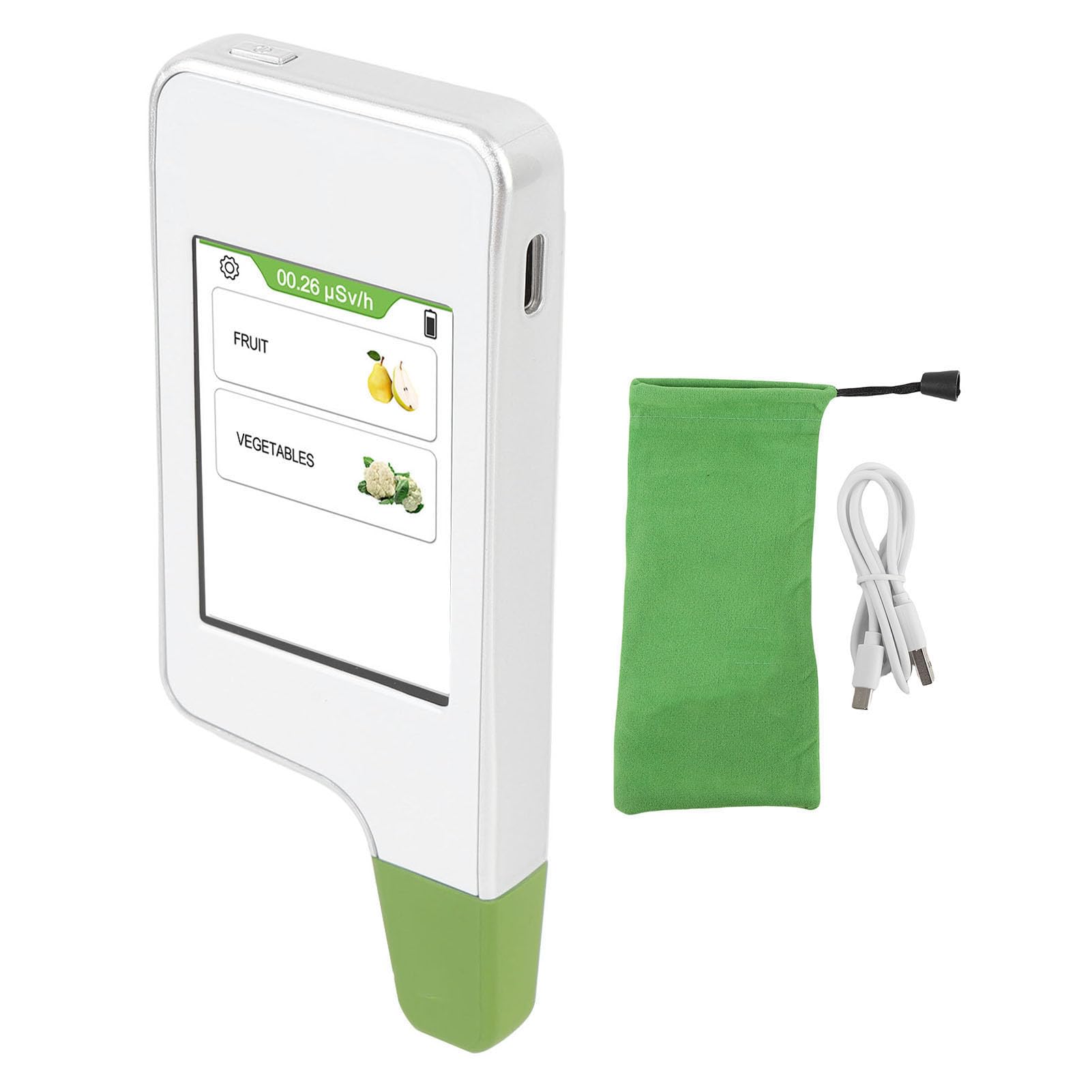 Generic Detector de Nitrato Portátil Probador Preciso de Contenido de Nitrato de Alimentos para Frutas y Verduras Rango de 0-9999 Mg/kg Blanco