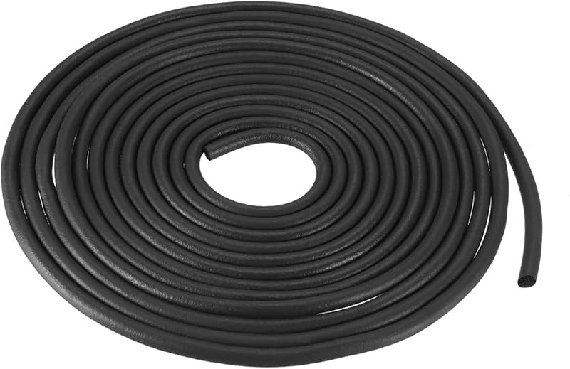 uxcell Foam Rubber Weather Seal Strip, 3mm(1/8") Diameter 10 Meters (32.81Ft) Long Round EPDM Rubber for DIY Gasket, Warehouse, Pads, Foam Tubing, Crafts
