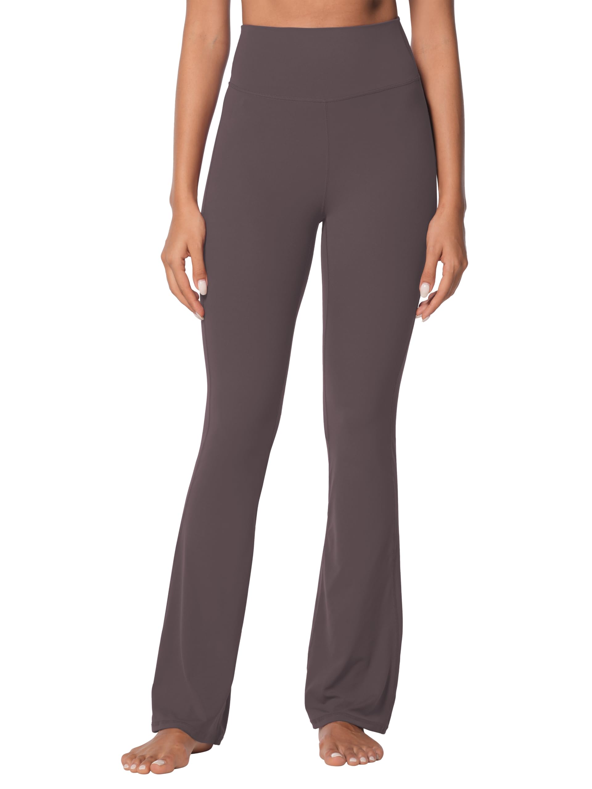 Sunzel Mini legging évasé sans couture avant pour femme, pantalon de yoga évasé invisible avec contrôle du ventre | Entrejambe de 71,1 cm, 76,2 cm, 81,3 cm ou 86,4 cm, contrôle du ventre, sans couture avant, levage des fesses