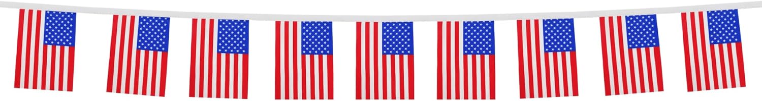 AZ FLAG United States 12 Meters Bunting Flag 20 Flags 18'' x 12'' - USA - US - American String Flags 30 x 45 cm