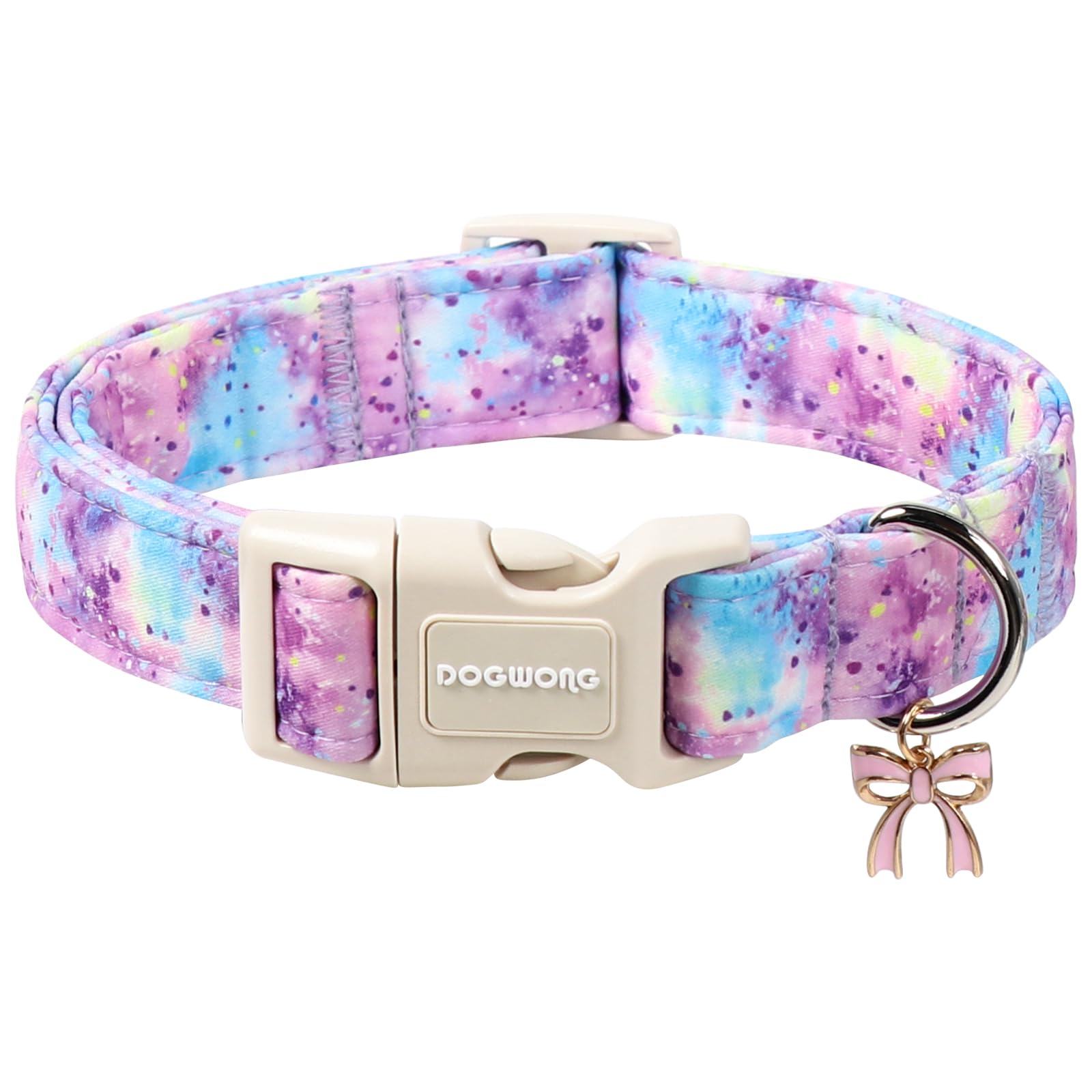 DOGWONG Ducky Pattern Cute Collar, Spring Summer Female Male Collars Pets Gift Adjustable Heavy-Duty Duck Pet Collars for Small Dogs, Neck 11-16 inches — view 14