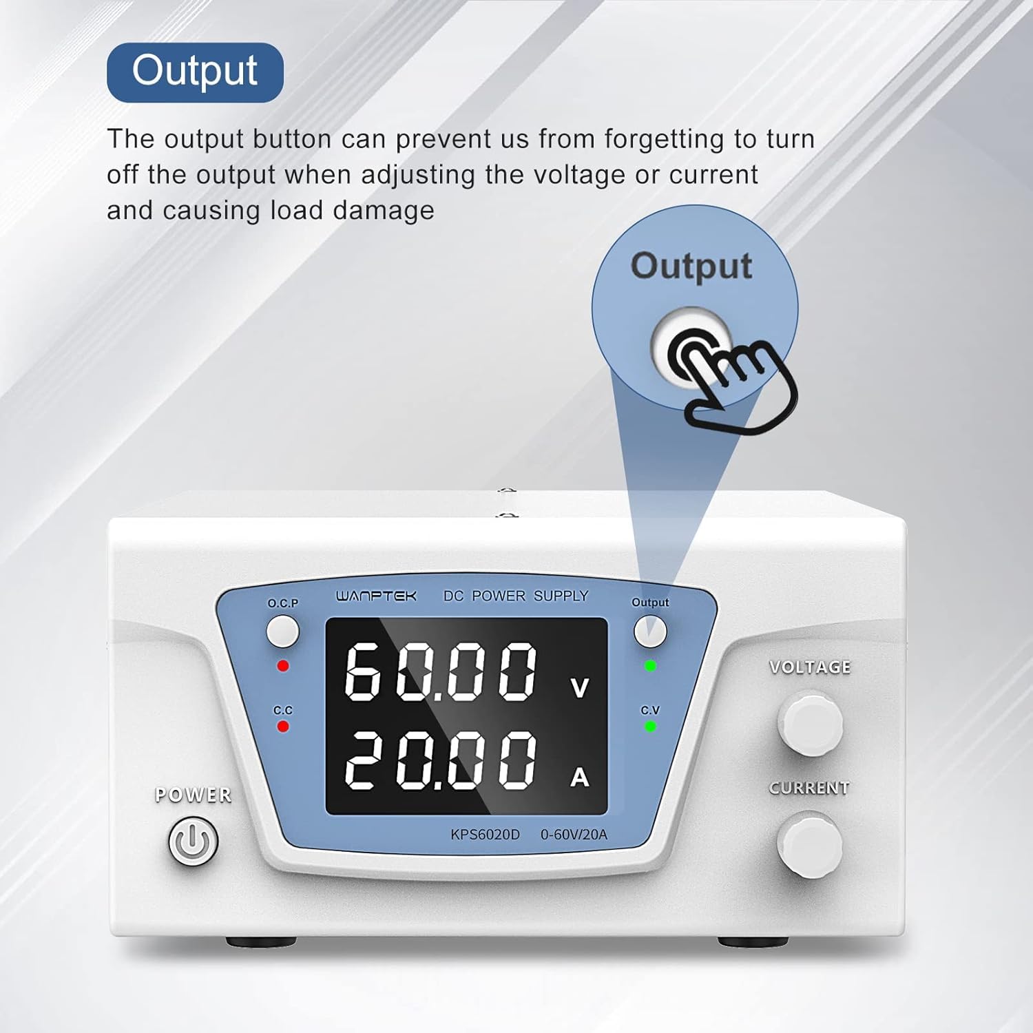 Explanation of the Output button function.
