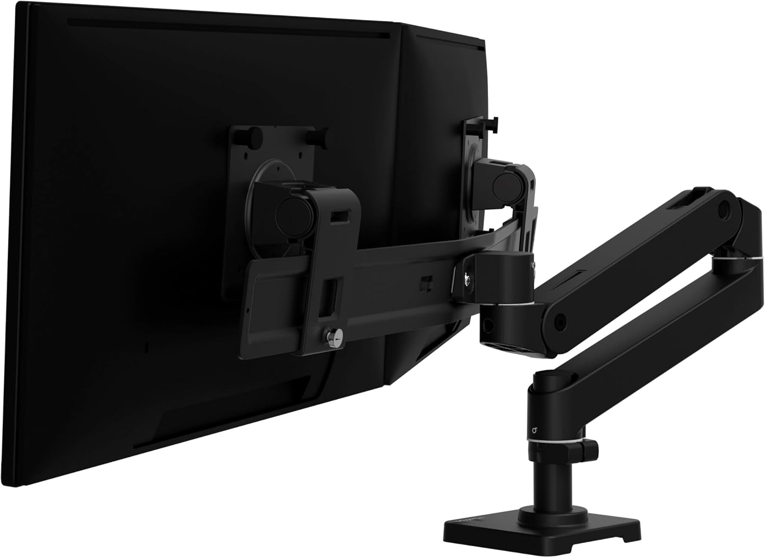 Upgraded LX Pro Premium Dual Direct Monitor Arm, VESA Desk Mount – for 2 Monitors Up to 27 Inches, 9 lbs Each – Matte Black
