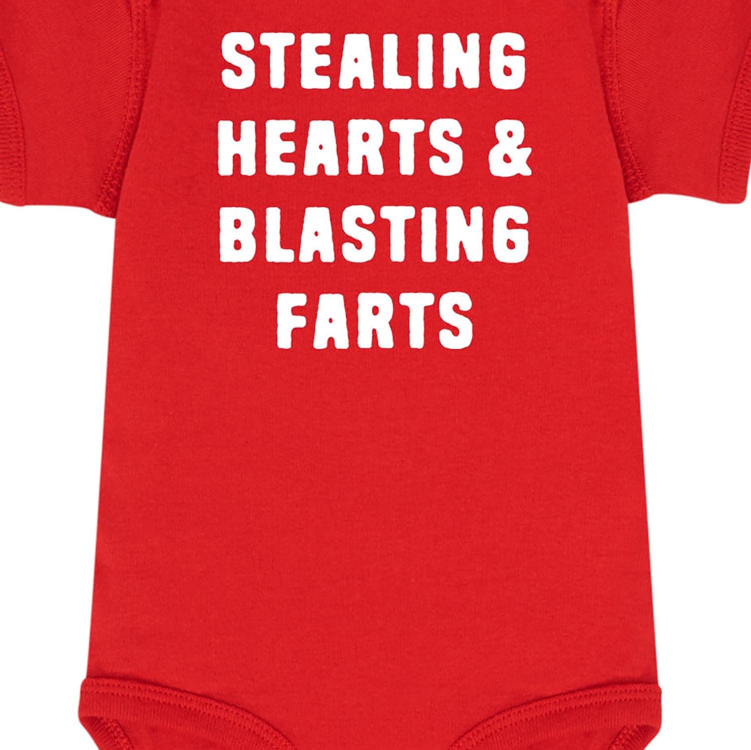 Amazon.com: Instant Message - Stealing Hearts and Blasting Farts - Infant  Baby One Piece - Size Newborn Black: Clothing, Shoes \u0026 Jewelry