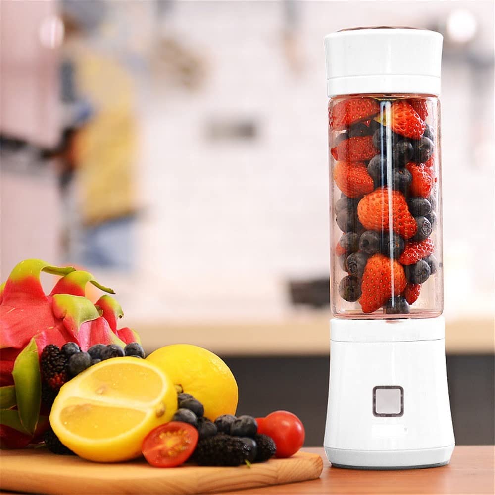 Przenośny blender - blender osobisty, mini blender z ładowaniem przez USB, 6 ostrzy, blender ręczny do uprawiania sportu, podróży, na siłownię, do kuchni (kolor: zielony) (zielony)