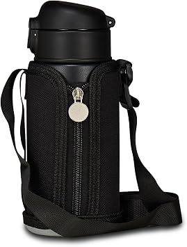 JUVENTUS Boys White Black Water Bottle Holder with Shoulder Strap Temperature Resistance: 12 Hours/Cold 24 Hours