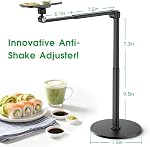 Overhead Phone Stand for Desk, Heavy Duty Aluminum Overhead Phone Tripod with Flexible Long Arm, 360° Rotating Phone Holder for Filming Overhead, Drawing, Cooking – Perfect for Creators(Magnetic)