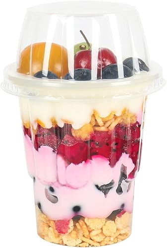 TAZAS DE PLÁSTICO DE postre de 8 oz, paquete de 50