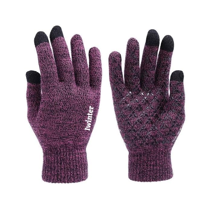 Winter Gloves for Women and Men TouchScreen Finger Hand Glovoes | Soft Acrylic Wool Fleece Thermal Warm Winter Gloves for Driving Girls Boys-image-17