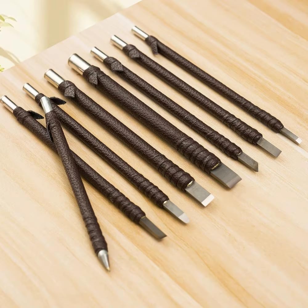 Set di 8 coltelli da taglio in acciaio al tungsteno