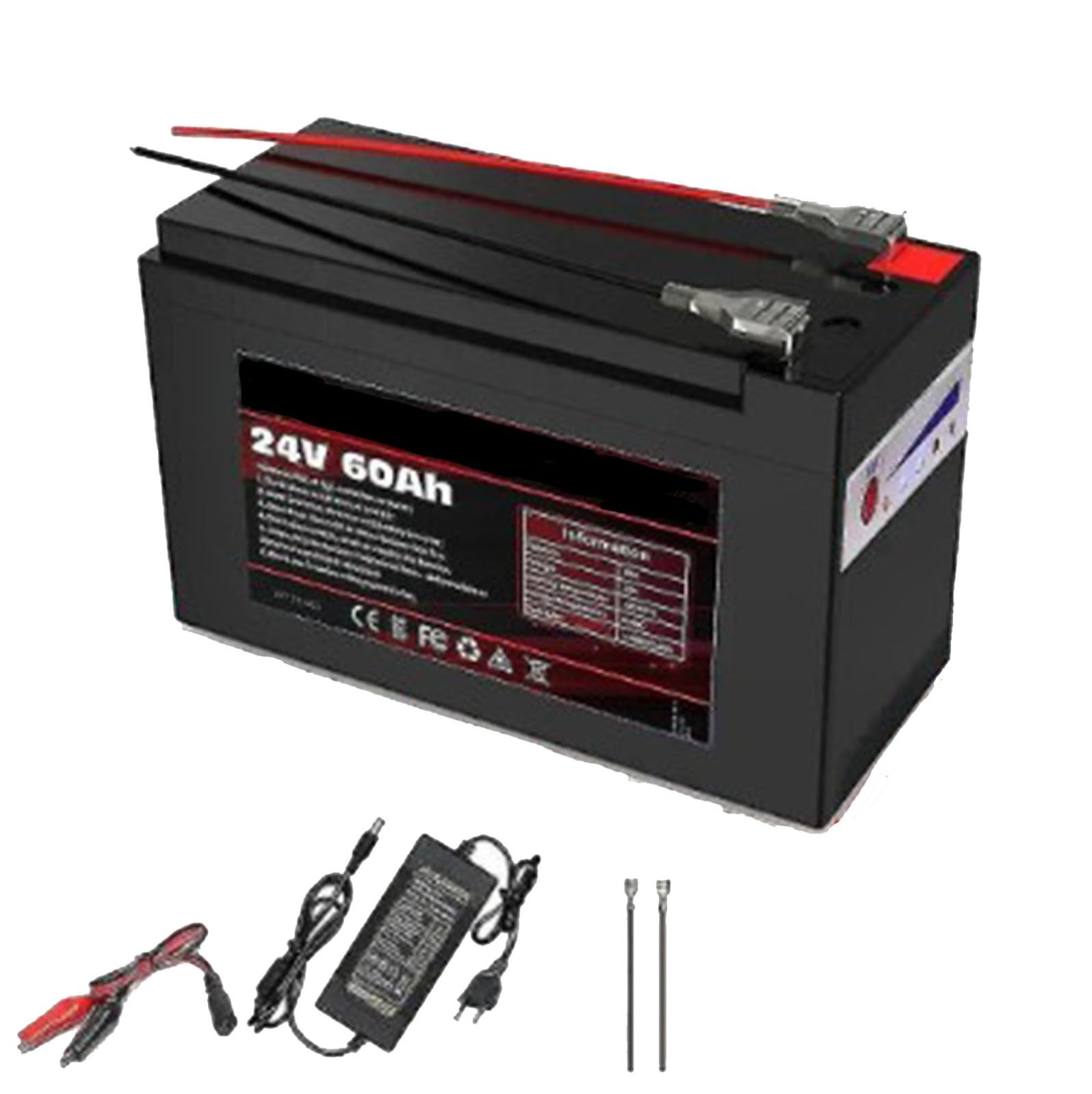 Batteria Agli Ioni di Litio 24V 60Ah 6S3P per Veicoli Elettrici con Caricabatteria per Carrelli Irroratori da 0-200W E Batteria Ricaricabile per Motori di Veicoli Elettrici 24V 60Ah