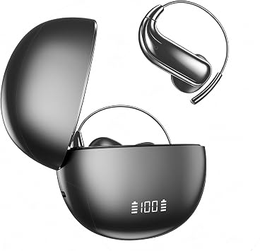 Xmenha Semi Open Over Ear Earbuds Wireless Bluetooth Semi Open Ear Headphones Air Conduction Earbuds with Over-Ear Hooks Open Ear Buds Out of Ear Headphones