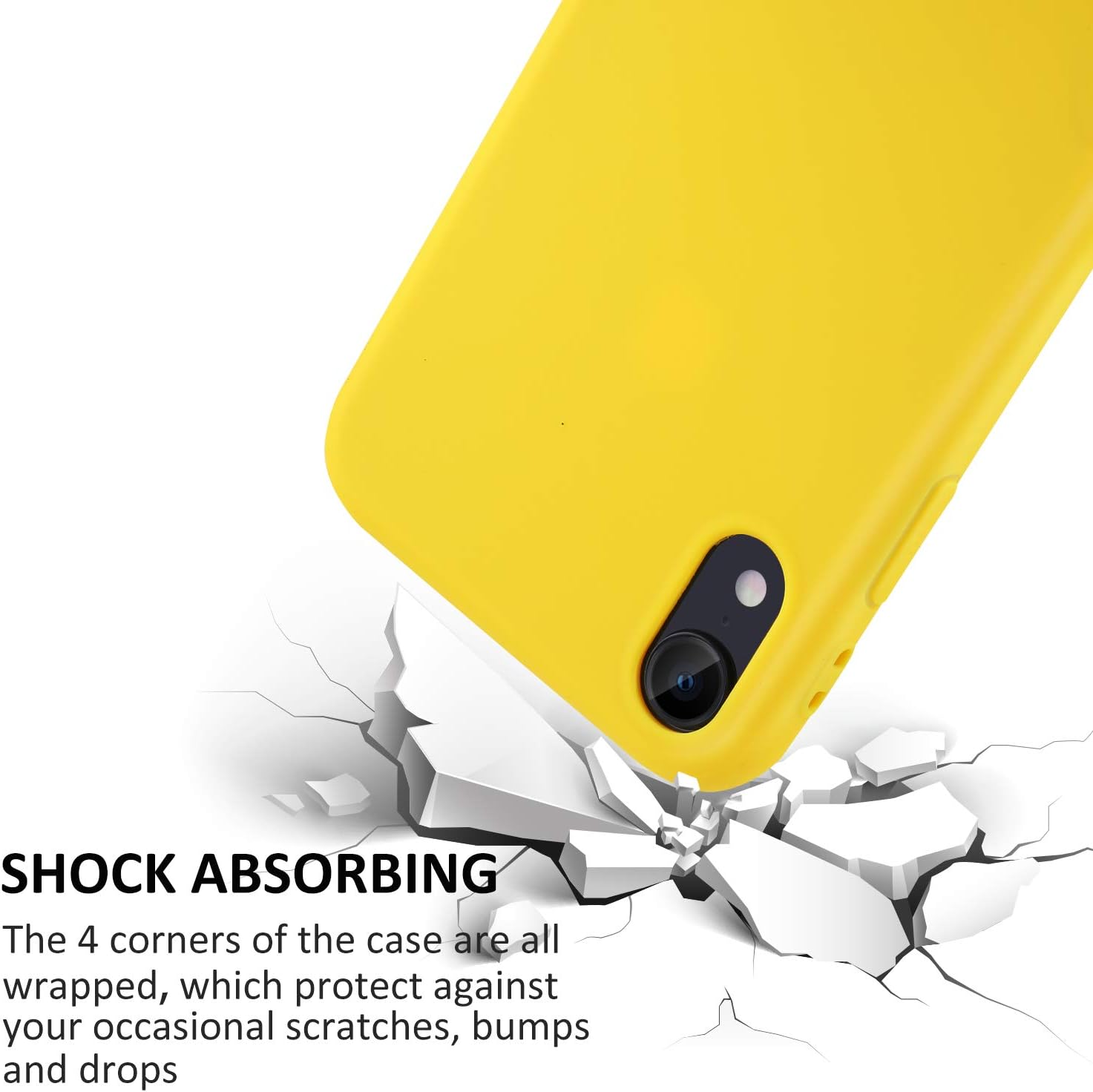Pofesun Slim Fit iPhone XR Case, 10 Pack Soft Silicone Gel Rubber Bumper Phone Case Shockproof Full-Body Protective Case Cover Compatible for iPhone XR 6.1 inch (2018)