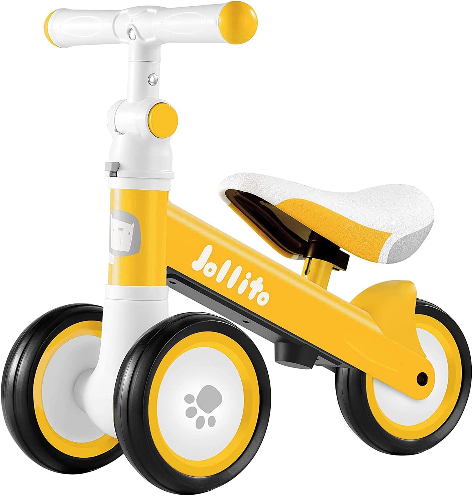 JOLLITO Baby Balance Bike, Adjustable Toddler Bicycle 12-24 Months, Best Birthday Gifts Toys for 1 Year Old Boys Girls