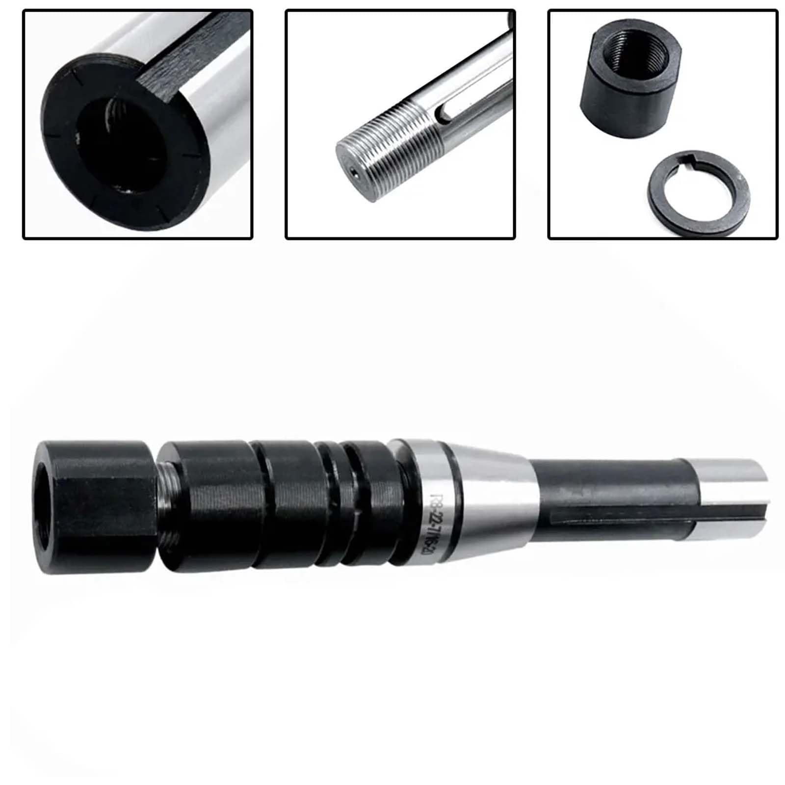 R8 Trzpień do Frezowania z Chwytem Poziomym R8-22-7/16-20 Dyszel do Frezarki Zębatej 22mm Frez Czołowy Piły do ​​cięcia Wzdłużnego