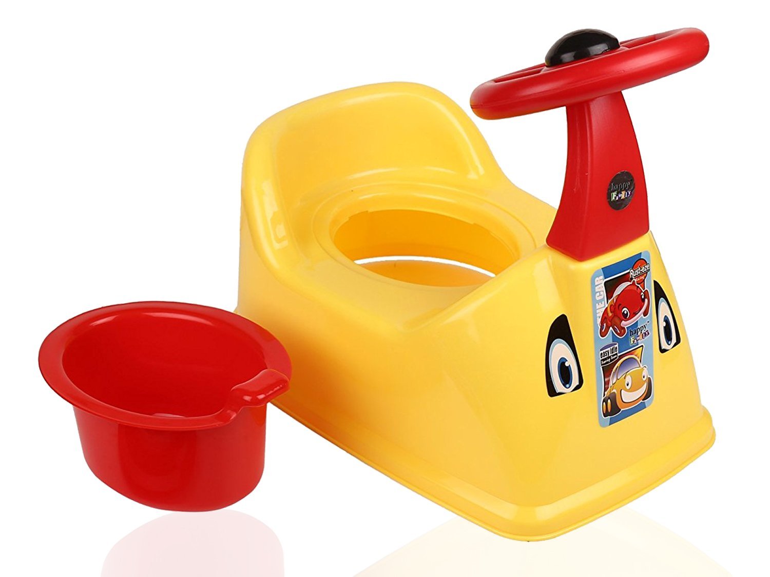 Nabhya Toilet Trainer Baby Potty Seat Ferrari Car Designed With Removable Bowl & Closing Lid Potty Seat (Yellow)-image-40