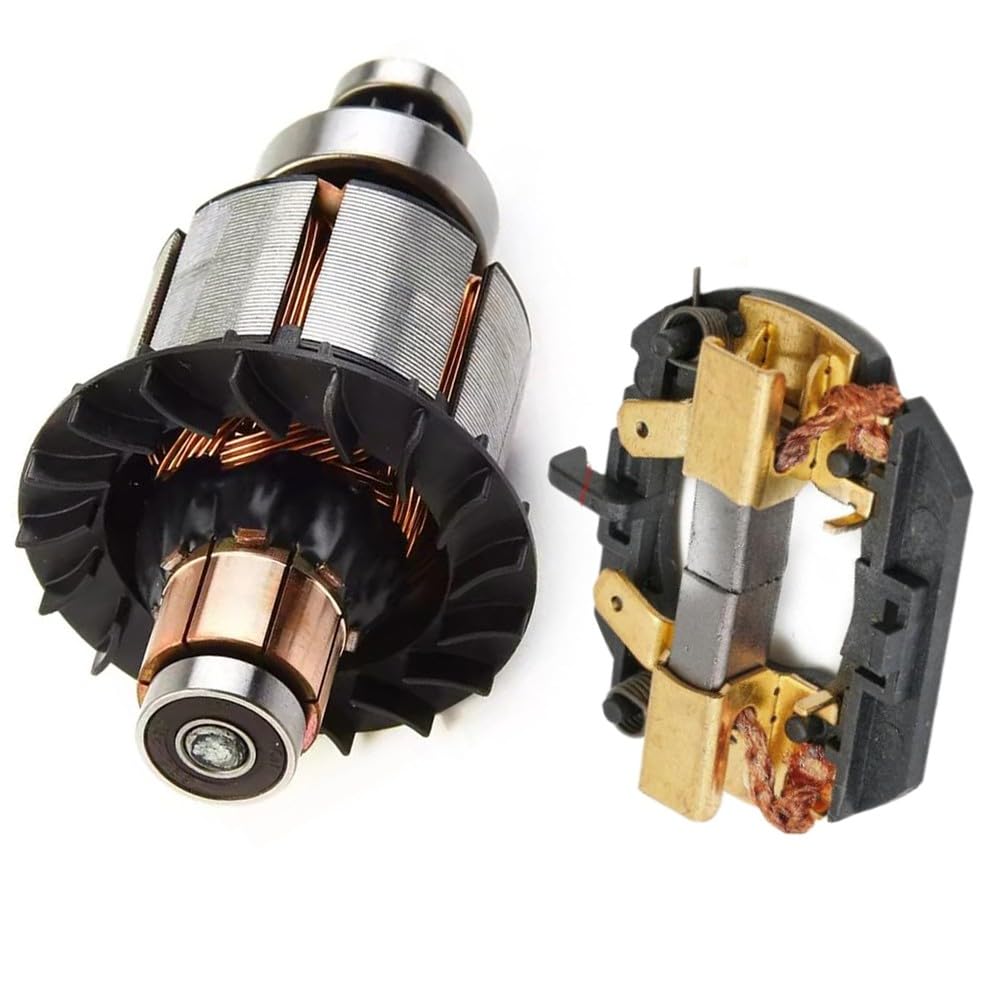 SPORTARC Porta spazzole di carbone, 18 V, armatura motore, per trapano DCH243 DCH253, struttura in metallo e plastica, set da 2 pezzi, pezzo di ricambio