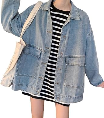Lange spijkerjas voor dames VK - lange spijkerjas dames - zomervesten denimjas zomerjas maat 22 versleten spijkerjack vest jassen maat 16, Donkerblauw, L