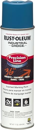 Rust-Oleum 203031 M1800 - Pintura de marcación invertida con base de agua, color azul, 12 unidades