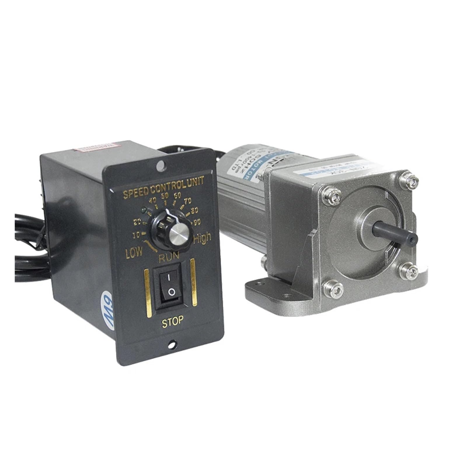 AC-Getriebemotor-Set mit Drehzahlregler und Halterung, 7,5/15/23/34/54/75/108/150/180/270/450 U/min, AC-Motor mit 2GN-Getriebe(180RPM)