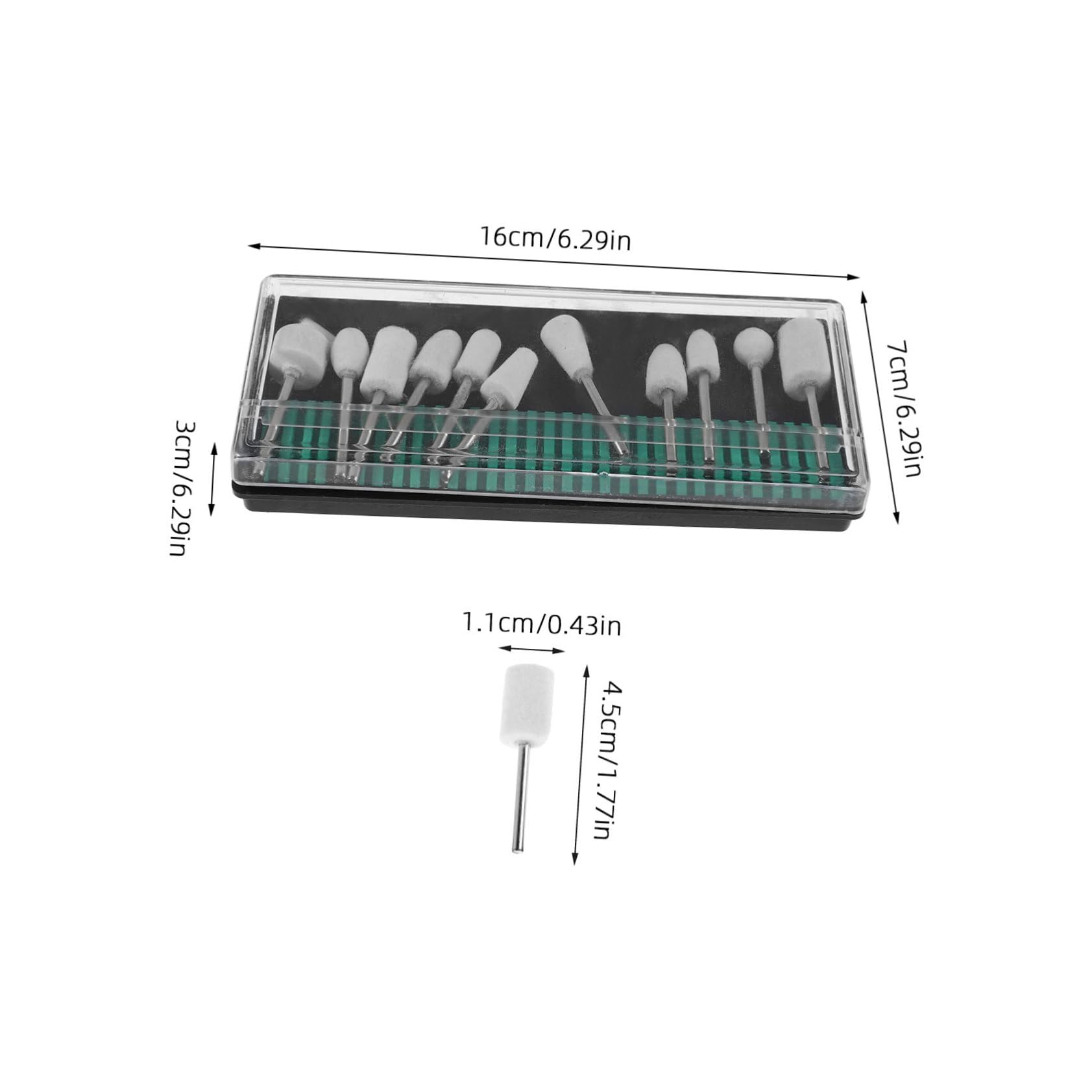 Housoutil 12Pcs Wool Felt Grinding Bits Durable Polishing Buffing Wheels for Jewelry User Friendly Rotary Tool Accessories for Efficient Engraving and Finishing