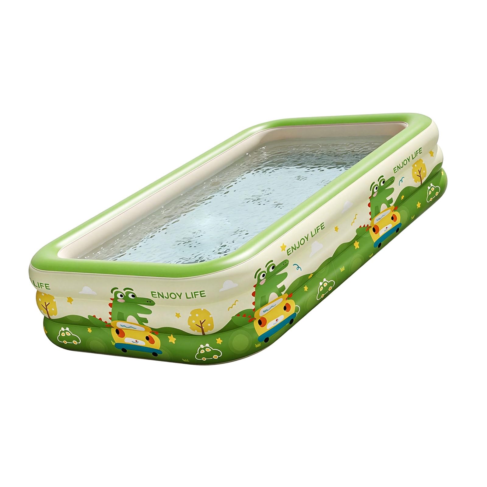 Spacious Family Inflatable Pool 180X130X56cm Sturdy PVC for Backyard Water Activities with Children Adult and Kids Pool