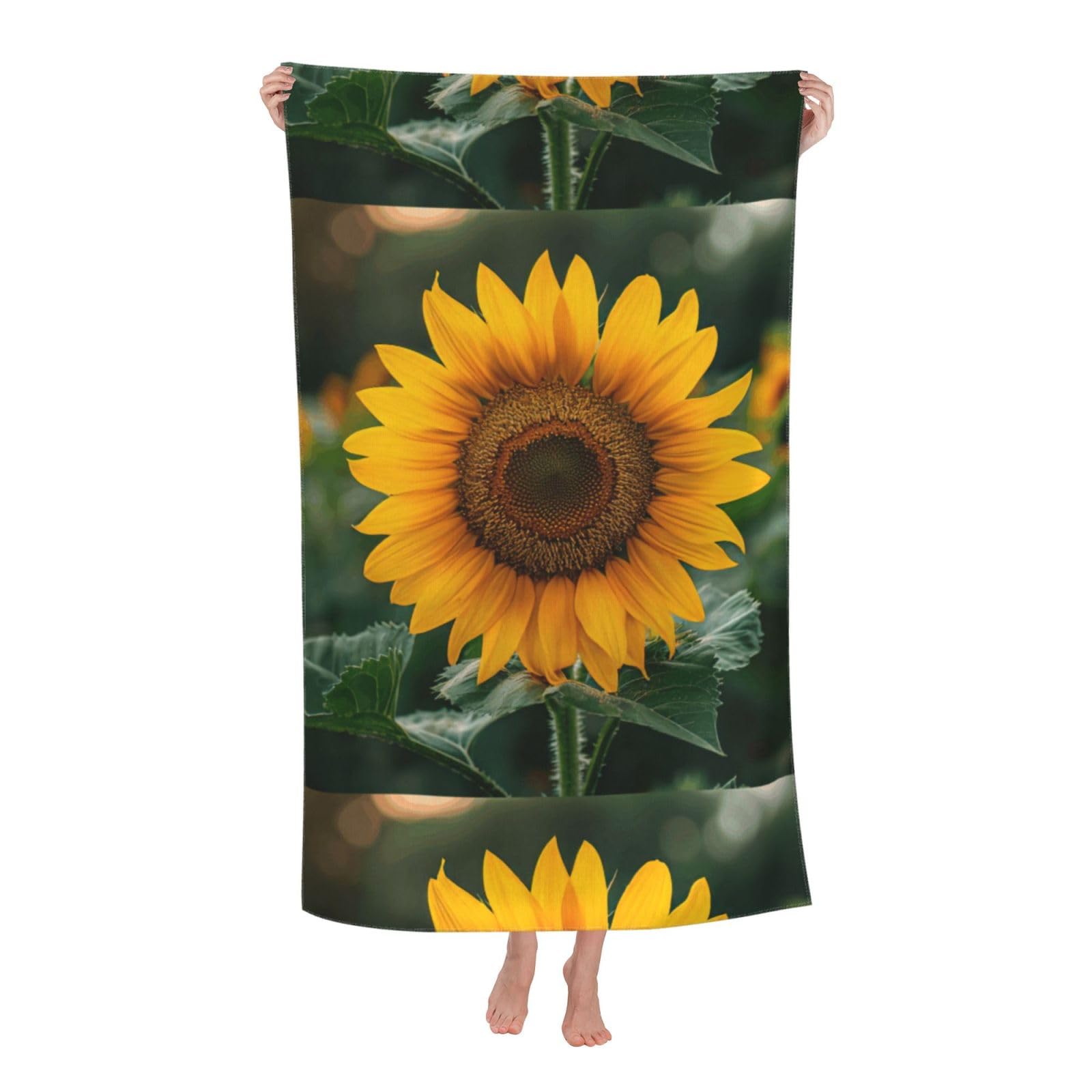 Beautiful Sunflower Print Adult Beach Towels,Beach & Pool Towel,Beach Towels,Towels For Camping