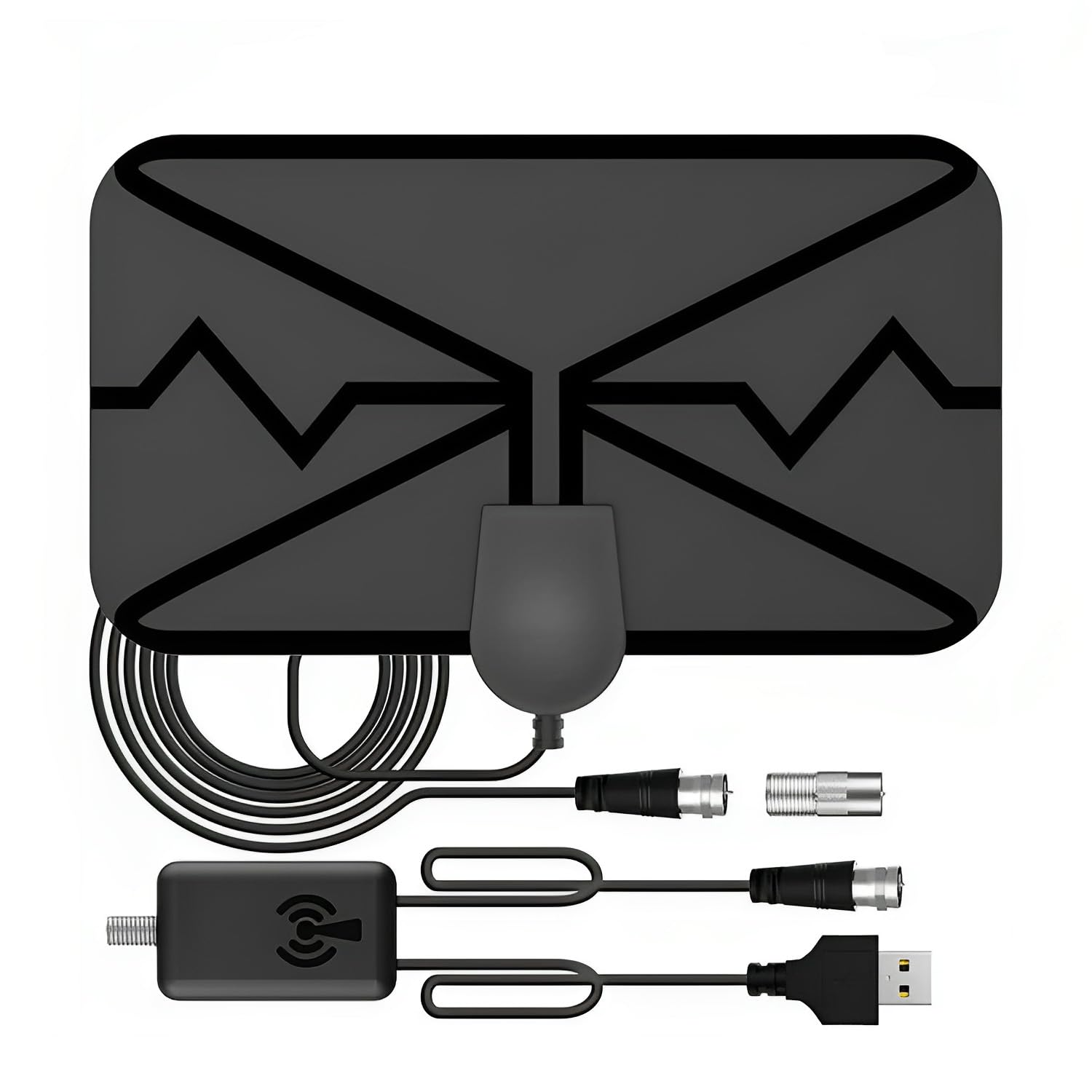 XIANGLYO Digital TV Antenna, Indoor TV Antenna, 4K 8K 1080p HD Local Channels, Detachable Signal Amplifier, 10ft Coaxial HDTV Cable