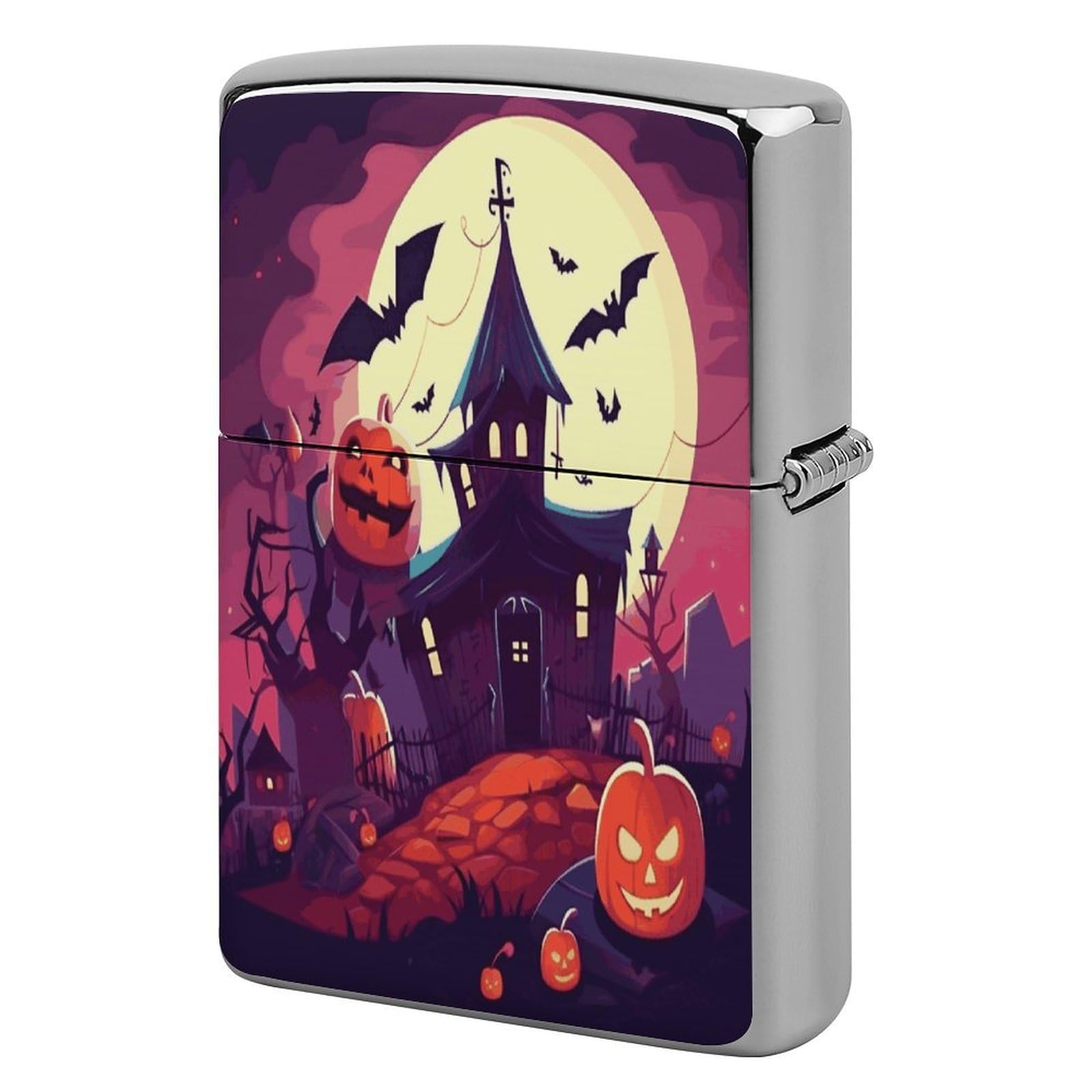 Btcowzrv Style Happy Halloween Metal Lighter Case Sleeve Cover Holder