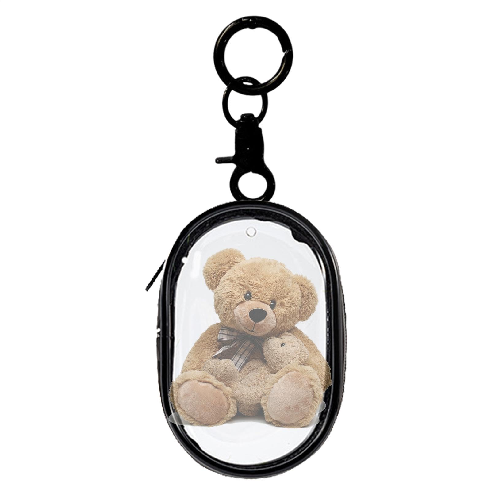 Small Keychain Pouch - Portable Doll Storage Bag Keychain Bag Pouch - Figures Storage Bag Doll Display Bag with Zipper for Small Items