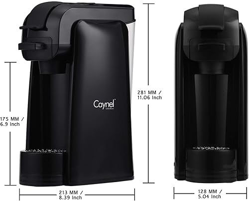 Miniatura 7 de Cafetera de una sola porción, cafetera para la mayoría de cápsulas K-Cup individuales y café molido, filtro de café reutilizable incluido. Tanque de