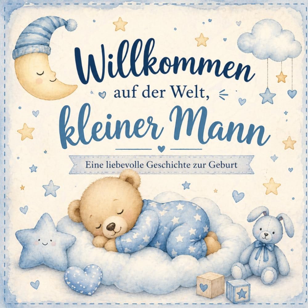 Willkommen auf der Welt kleiner Mann: Ein liebevolles Geschenk zur Geburt - Eine zauberhafte Gute-Nacht-Geschichte voller Liebe, Geborgenheit und wunderschöner Momente für Babys und Eltern