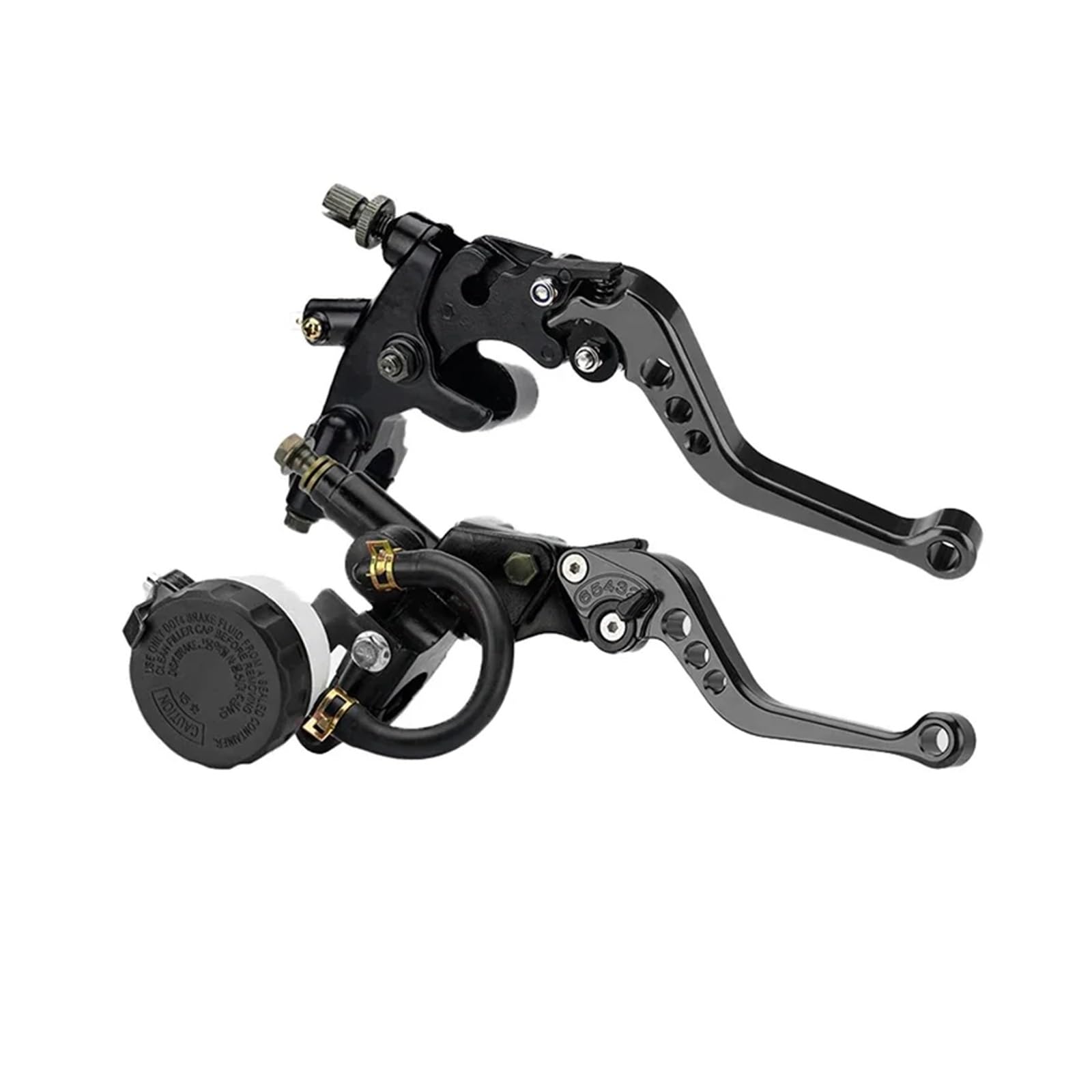 WKDYRIWO Universal CNC Motorcycle Adjustable Brake Master Cylinder Reservoir Levers Kit for Yam&aha for KA&WASAKI 7 8" 22mm Handlebar Motorcycle Brake Clutch Levers