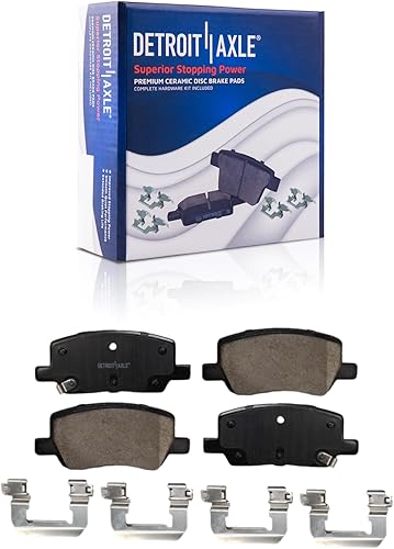 Miniatura 60 de Detroit Axle - Pastillas de freno para Chevy Trailblazer GMC Envoy Pastillas de freno de cerámica w/Hardware Buick Rainier Isuzu Ascender Olds