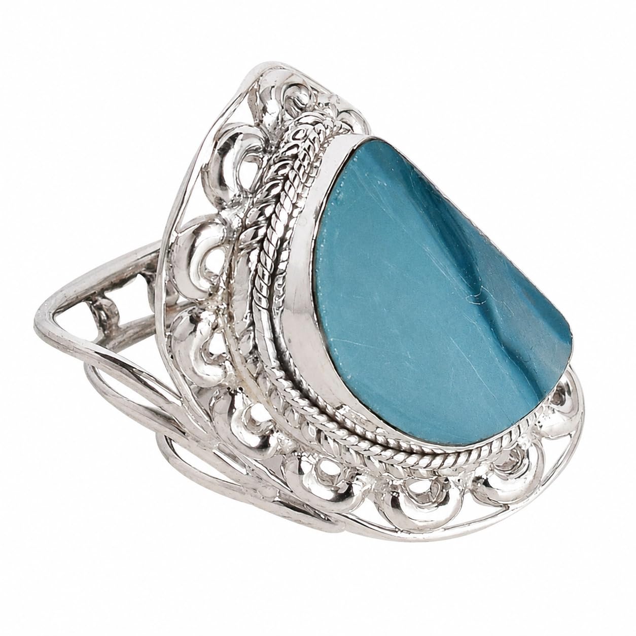Bague opale de feu multicolore en argent, le reflet de votre éclat intérieur - 8