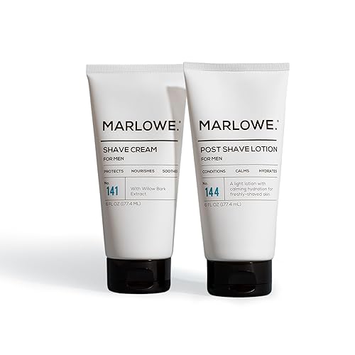 Crema de afeitar No. 141 de 6 onzas y loción para después del afeitado No. 144 de 6 onzas, crema de afeitar acondicionadora y después del afeitado