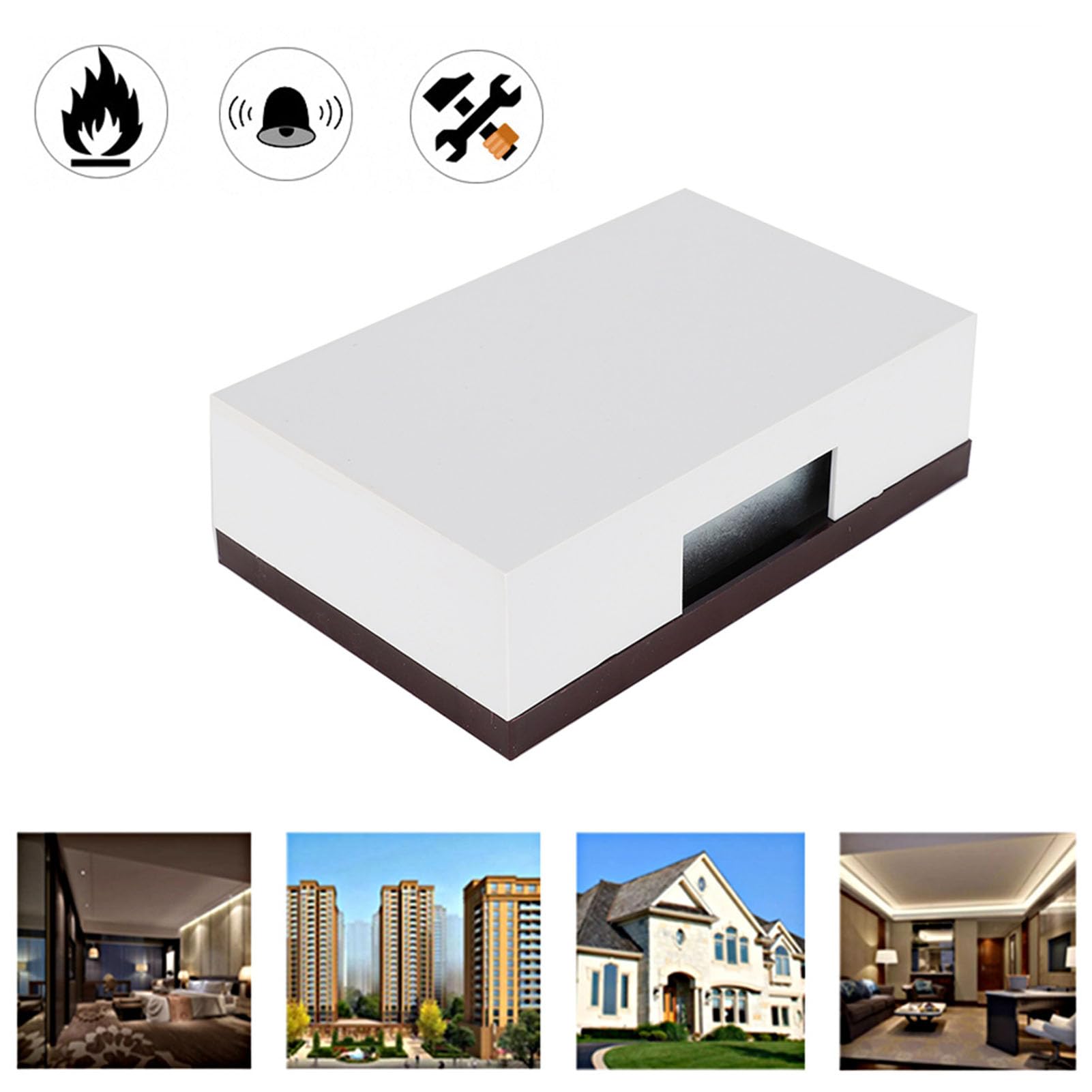 Przewodowy Dzwonek do Drzwi, Mechaniczny Przewodowy Dzwonek do Drzwi, Przewodowy Dzwonek do Drzwi Ręczny Dzwonek Ding Dong do Domowego Systemu Kontroli Dostępu do Hotelu (220 V)