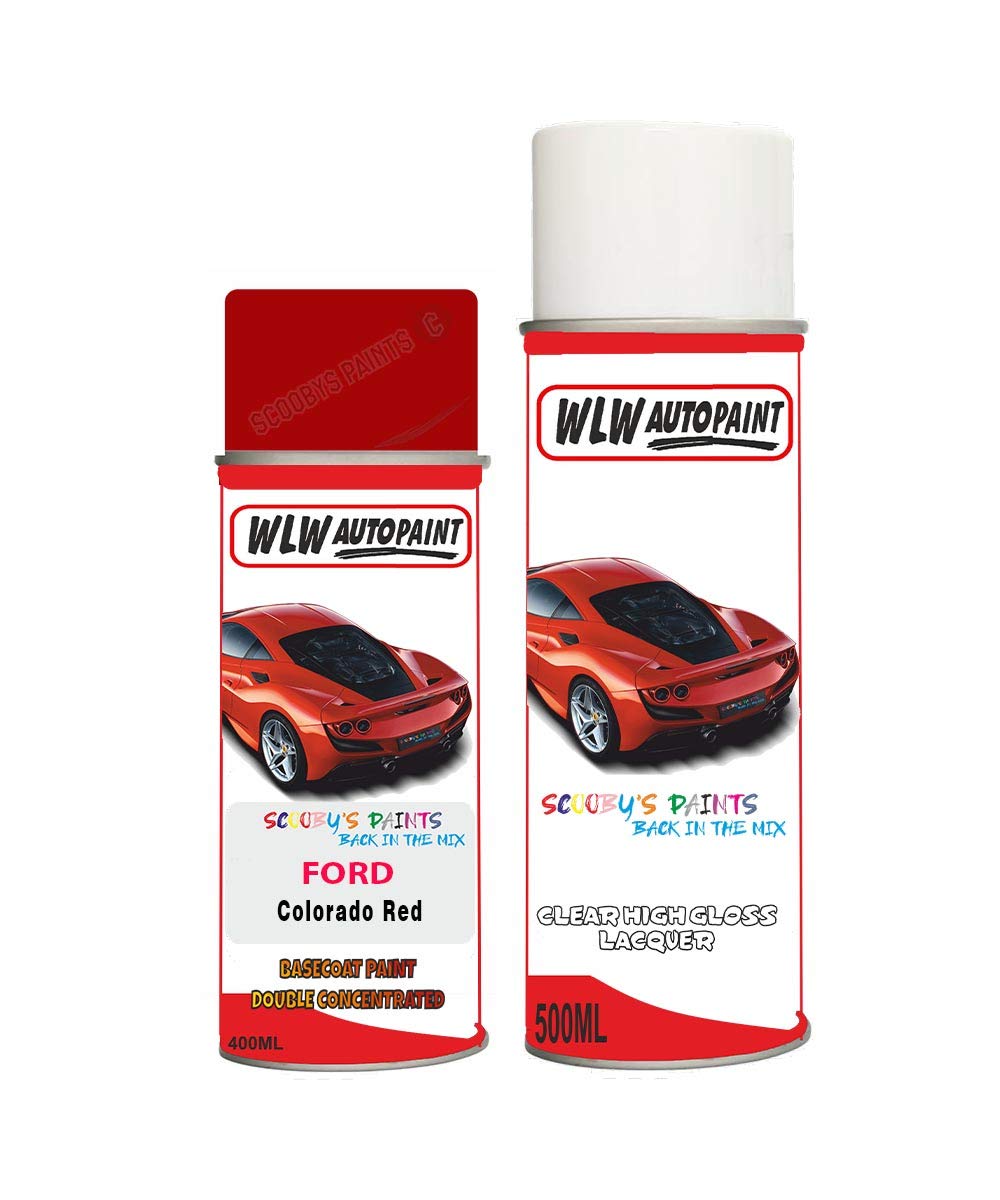Gift Plaques UK Aerosol Spray Paint For Ford Colorado Red Double Concentrated Basecoat With Lacquer
