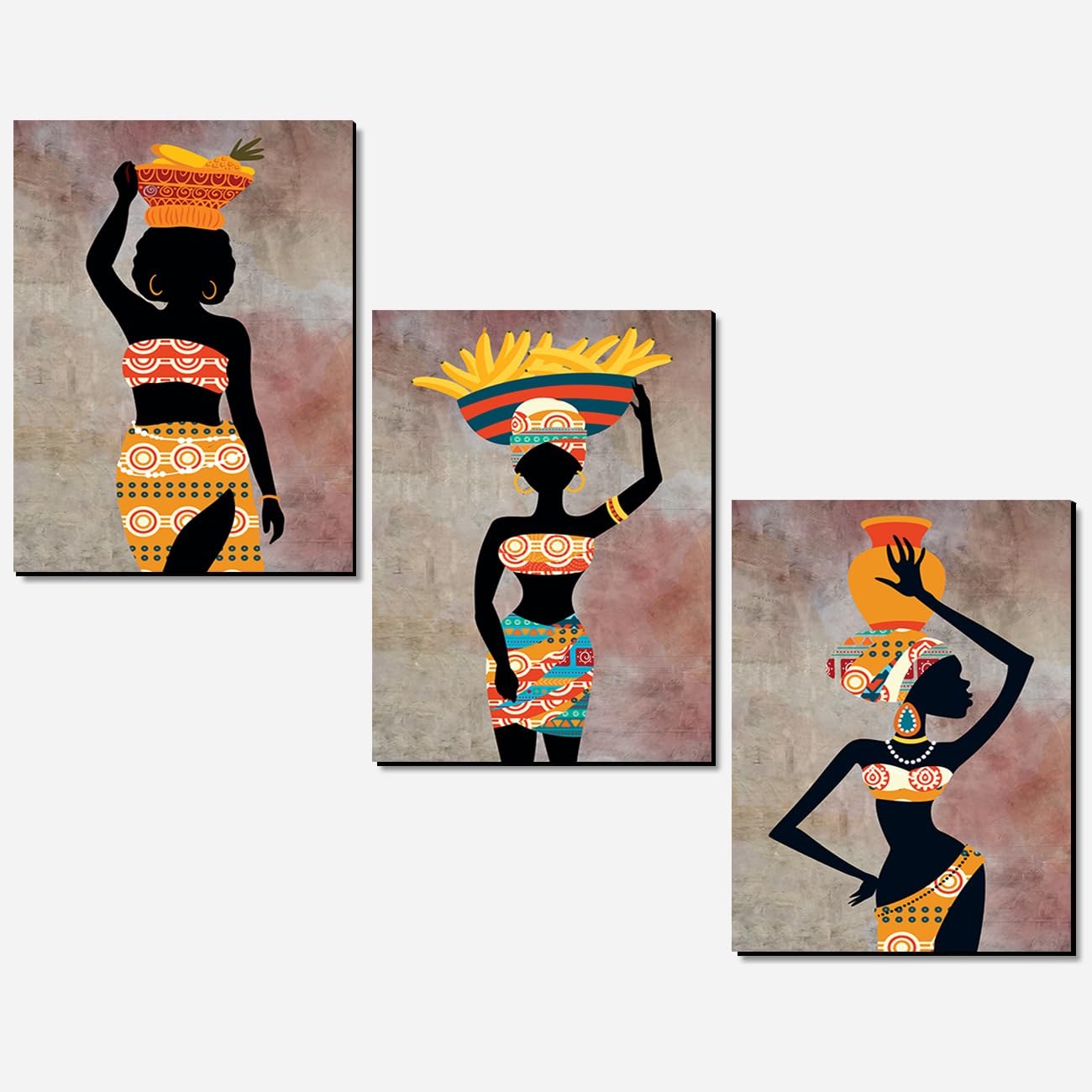 KOTART Modern Art Wall Decor MDF Paintings for Bedroom Room Living Room - Framed Wall Posters/Paintings with Frame - Wall Paintings/Hangings KOT218 (12 inch x 18 inch, Panel) Set of 3