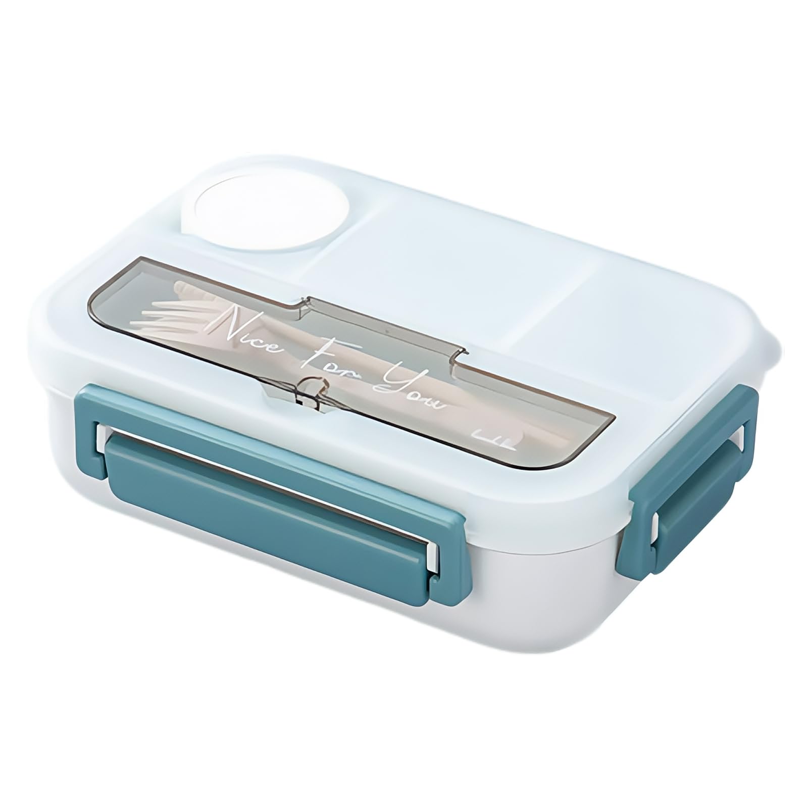 NEWFT Portable Lunch Box Lunchable Food Container Food Storage Box With Fork, Spoon Meal Preps Containers for Home