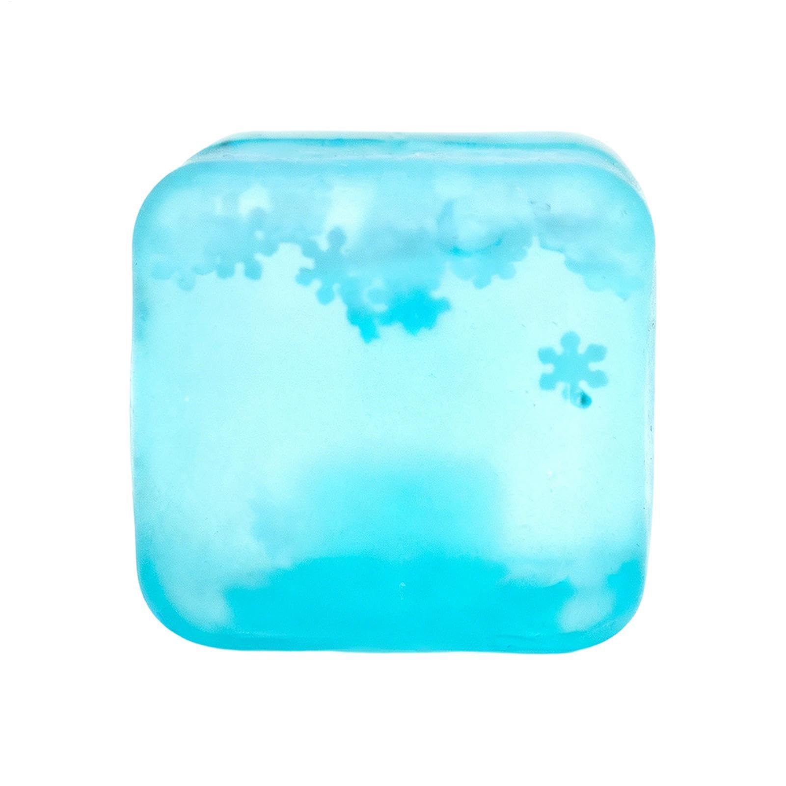Cube Anti-stress à Presser – Jouet Sensoriel Avec Motifs Flocons – 3,5 Cm – Pour Adultes Et Enfants – Relaxation Et Concentration
