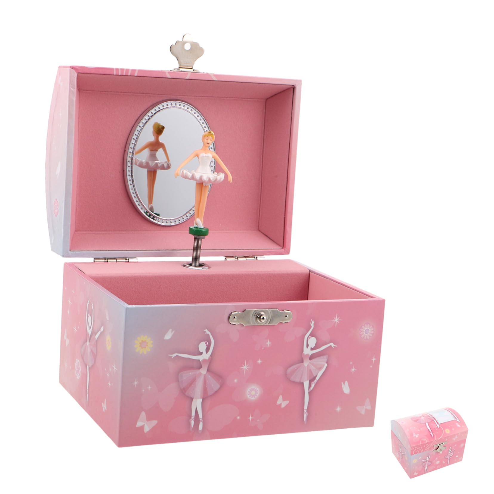 ABOOFAN Caja De Música De Ballet Para Niñas Joyero Musical Con Espejo Para Guardar Joyas Obsequio Para Cumpleaños Infantil o Fiesta De Ballet