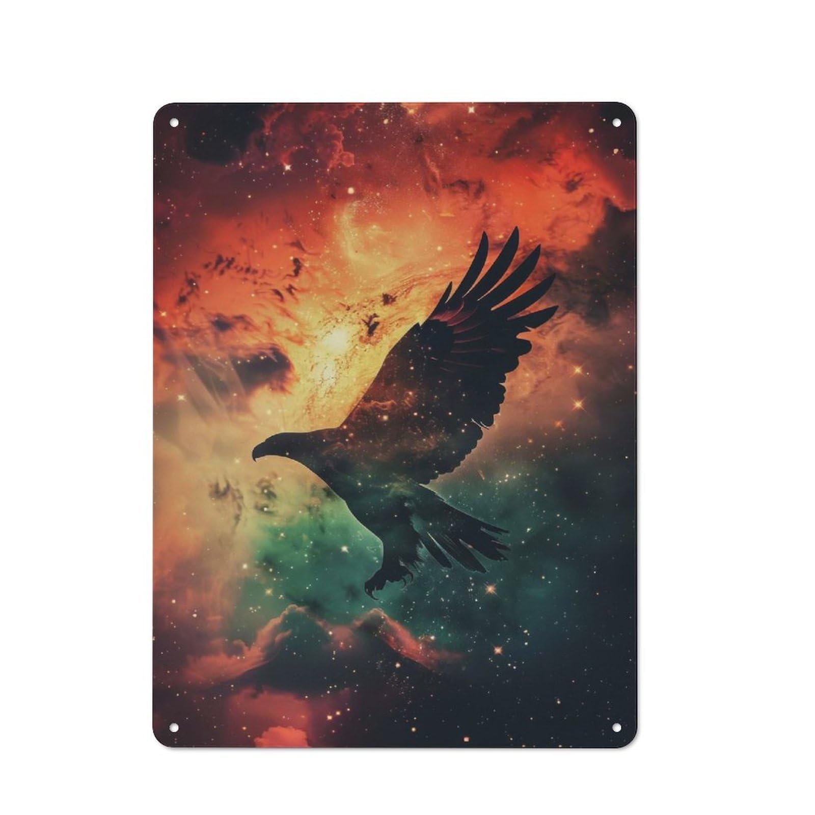 Junmoney Silhouette Galaxy Retro Metal Sign 40X30cm Featuring Home Bar Decor For Pub, Home Bar, Shed Or Man Cave