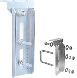 Kit Staffa per Cuccetta Superiore Girevole Zincata 4 Pezzi 8 con Bulloneria per Rimorchio Barche, Adatto per Traverse per Rimorchio Barche 3 x 3, 2 x 3, 1,5 x 3 Pollici - 3