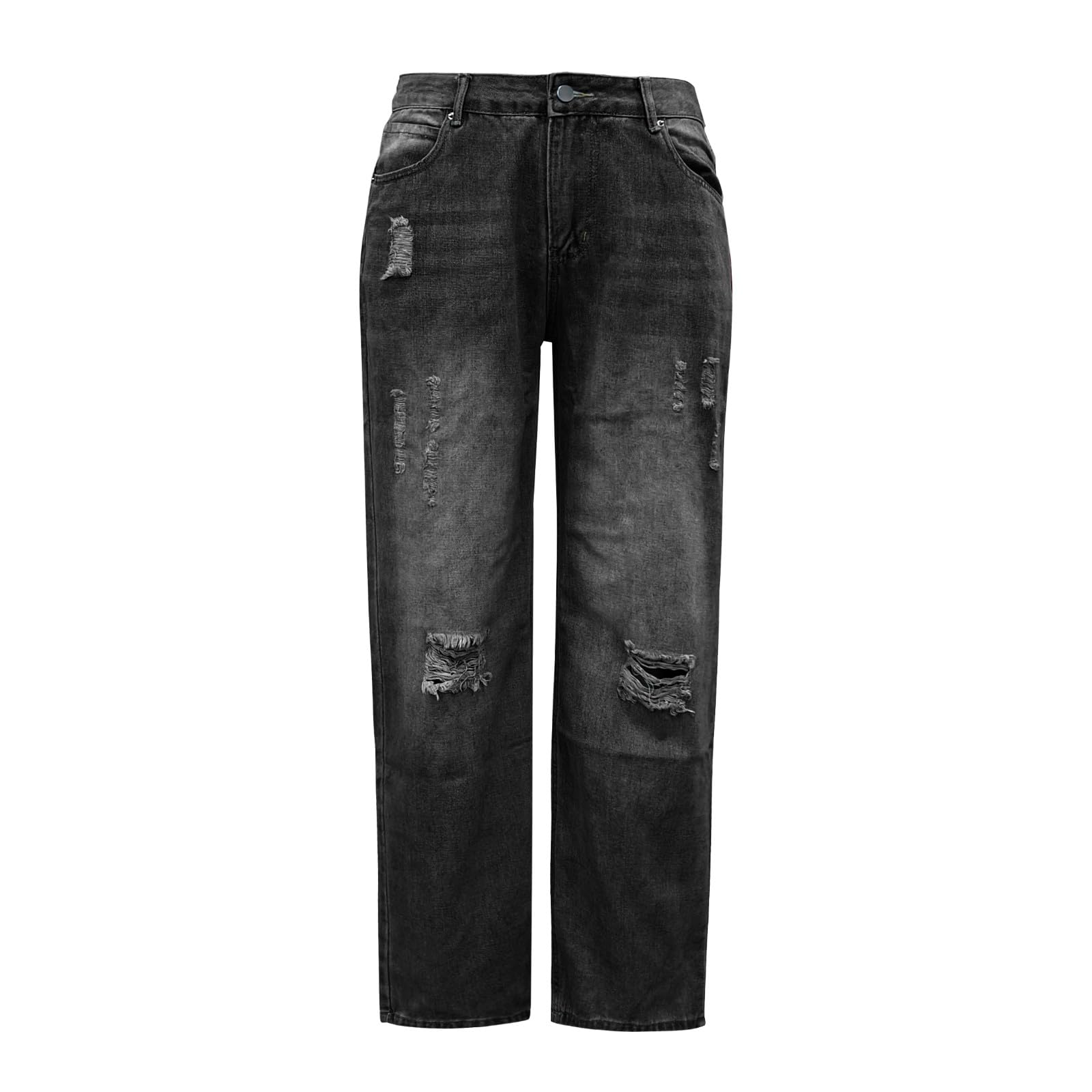 Jeans Damen Straight Low Waist, Jeanshose Baggy Boyfriend Damenjeans