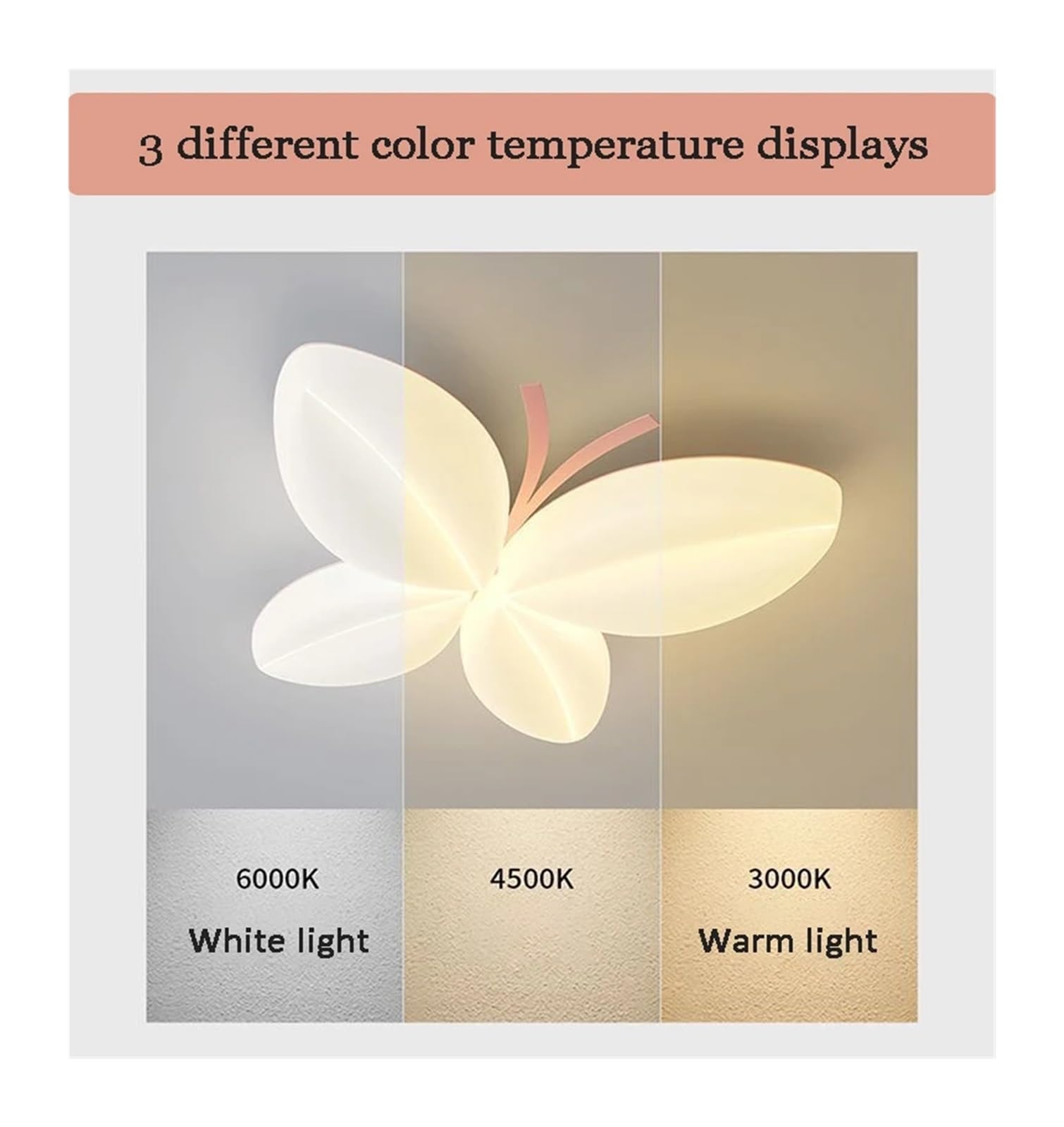 Nordic Warm Children's Room Ceiling Lights Romantic Butterfly Light LED Creative Princess Room Little Girl Bedroom Ceiling Lamps ?Kitchen Light