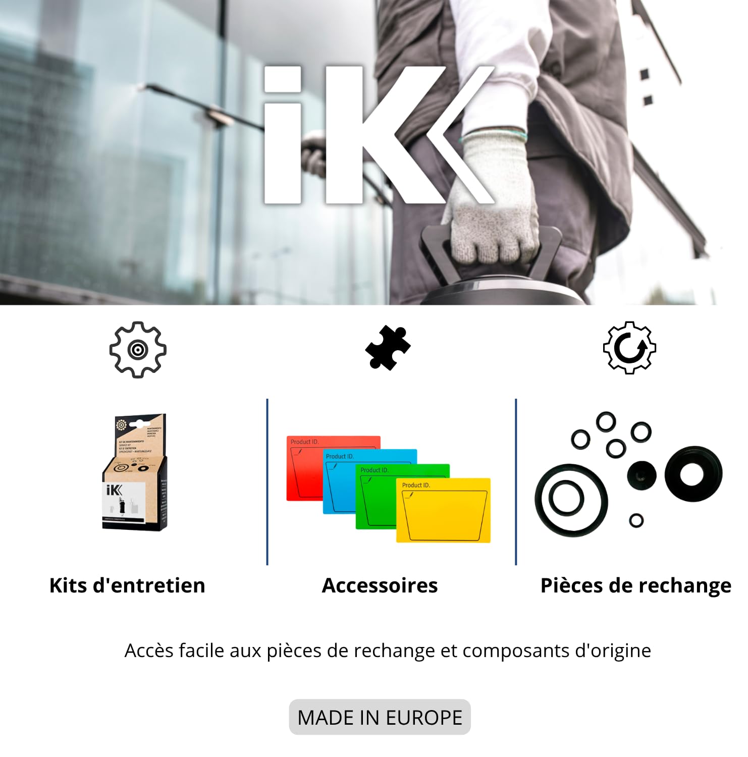 IK Multi Pro 12+ Pulvérisateur Haute Résistance avec Connecteur d'air Comprimé - Compatible avec Produits Chimiques Agressifs - Nettoyage, Construction et Désinfection - Tuyau Renforcé